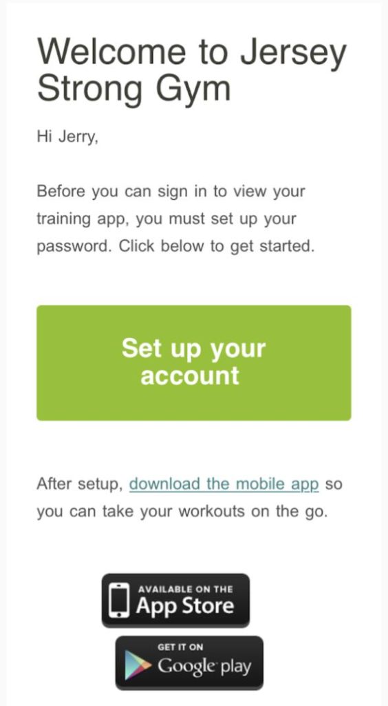 Getting and Using the Jersey Strong+ App Jersey Strong Gym and